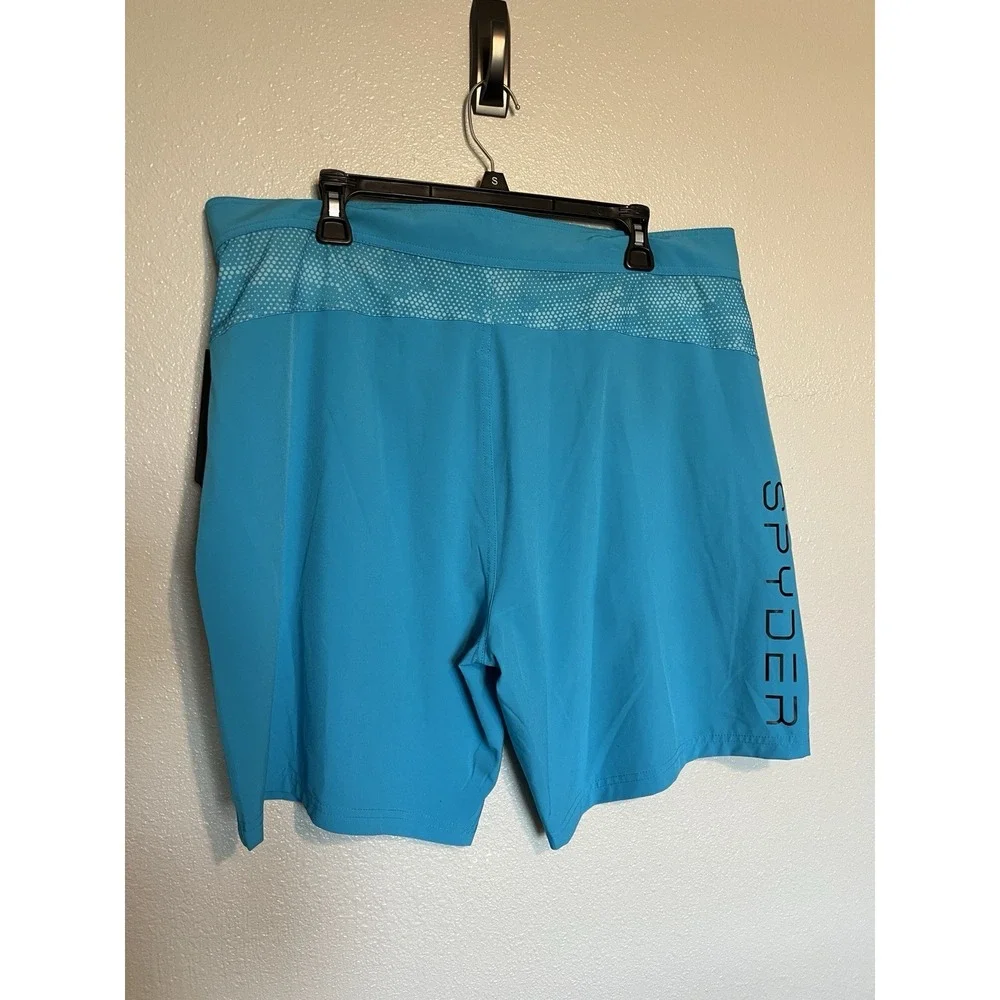 Spyder Shorts Men's Swim Trunks Surf Board Shorts Turquoise Blue UV Size XXL New